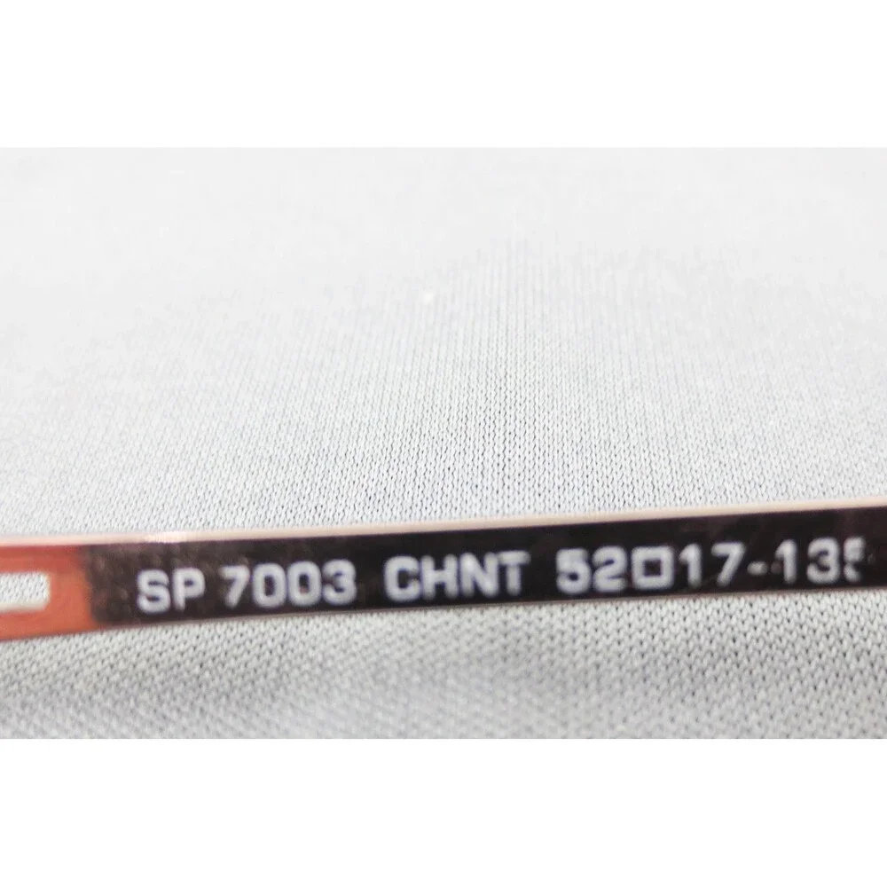Splendor SP 7003 CHNT Eyeglasses Chestnut Brown Metal Rectangular Frames